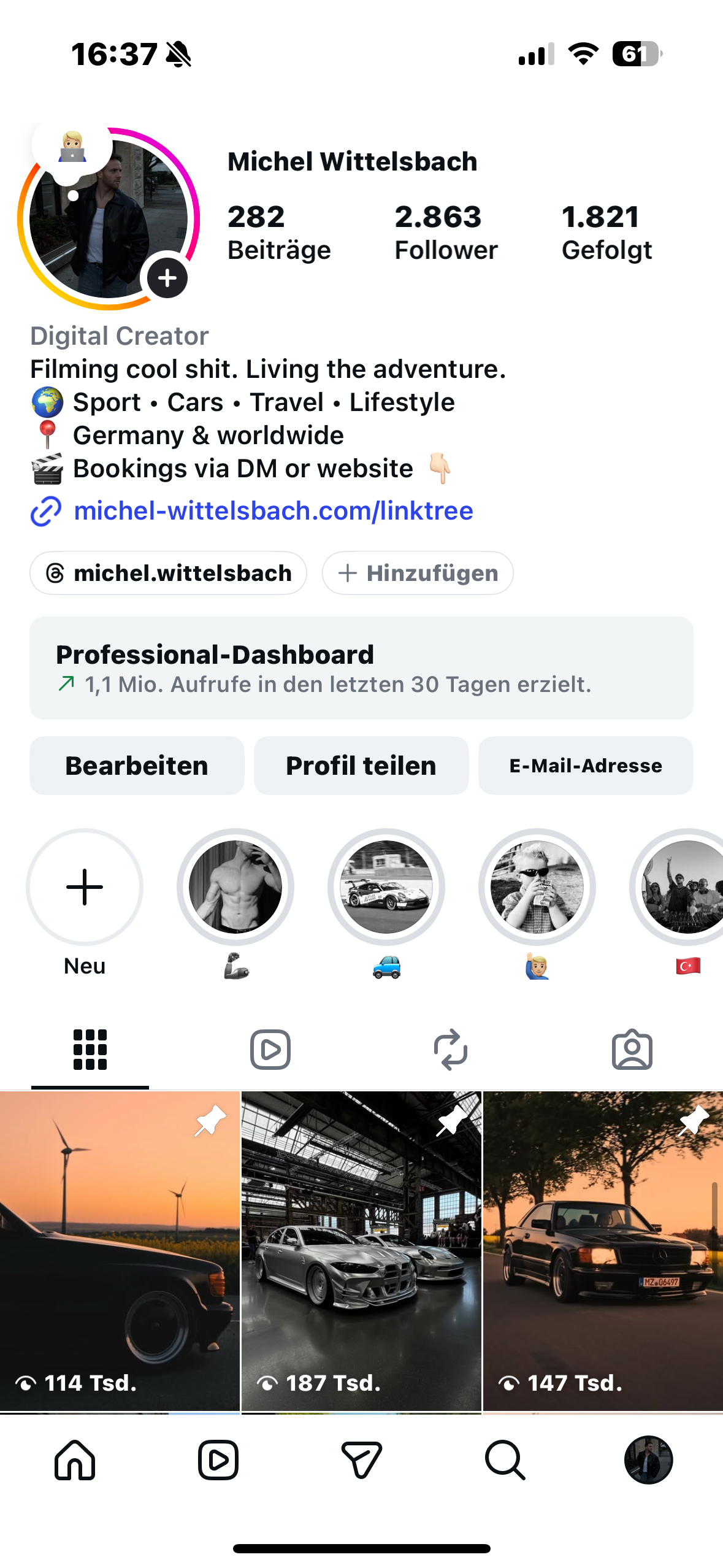 Instagram Profil Michel Wittelsbach