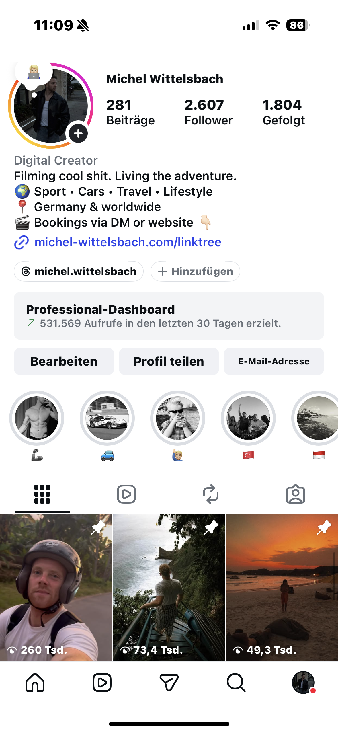 Instagram Profil Michel Wittelsbach
